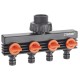 3/4” male threaded four-way adapter