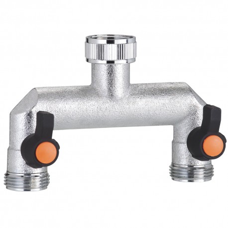 3/4" Zweiwege Hahnstück - Metall