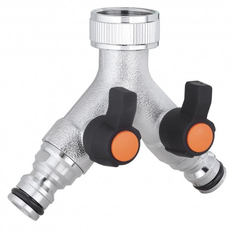 Raccord double robinet - Métal
